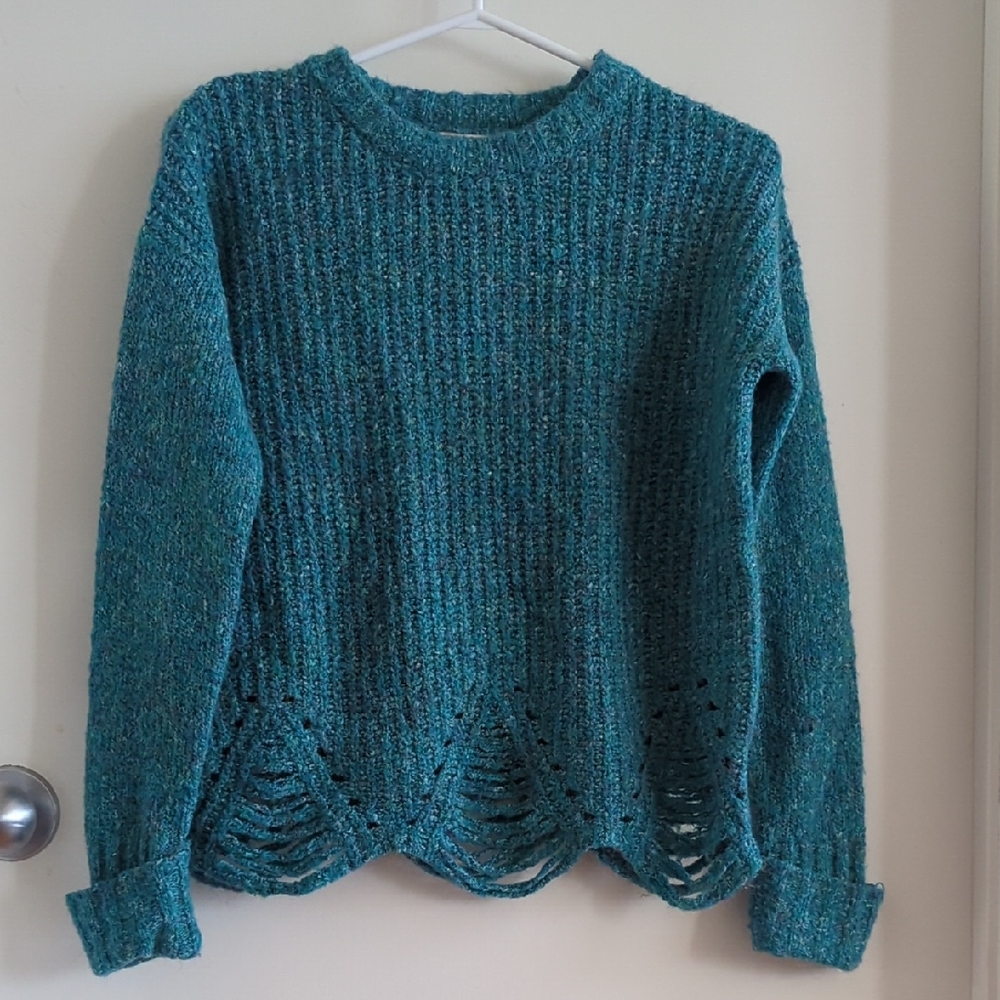 Ruby Moon Turquoise Knit Women's Sweater